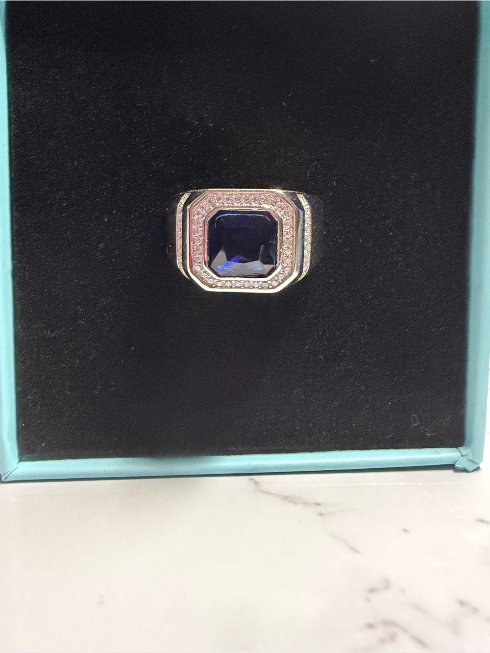 925 Sterling Silver Sapphire Ring